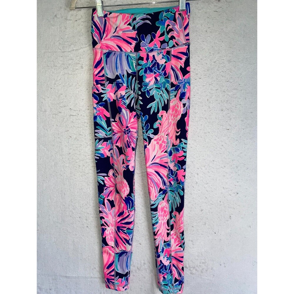 Lilly Pulitzer Luxletic Leggings XXS Women's Exotic Flower Weekender Pink